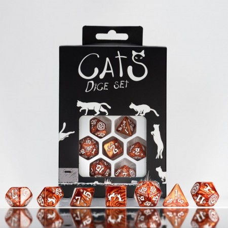 LOT DE 7 DES- CATS- MARRON