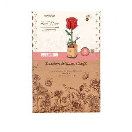 RED ROSE WOOD FLOWER