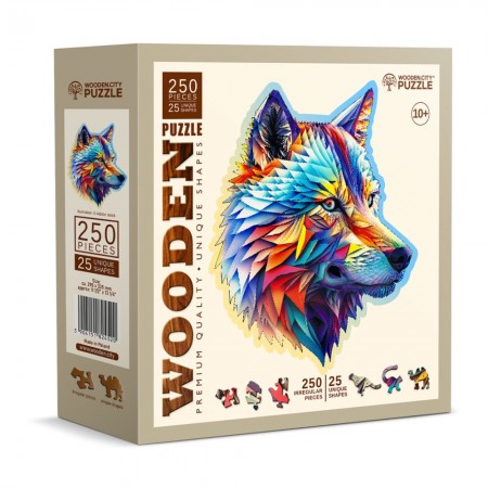 250P CLASSY WOLF WOODEN...