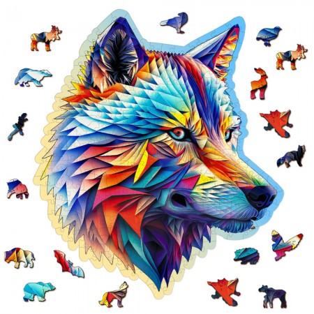 250P CLASSY WOLF WOODEN...