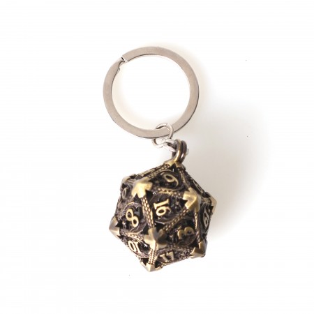 PORTE CLE D20 VIEIL OR