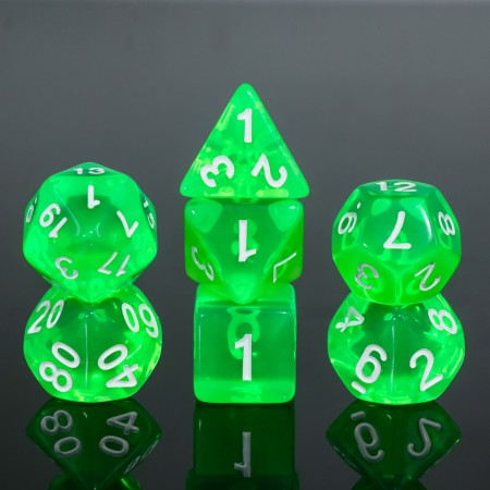 GEMMES VERTES - LOT DE 7 DES