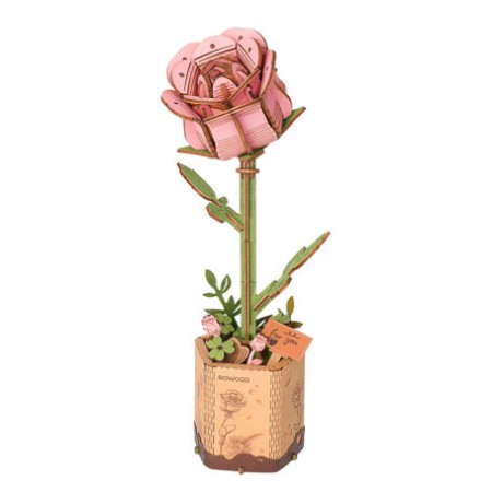 PINK ROSE WOOD FLOWER