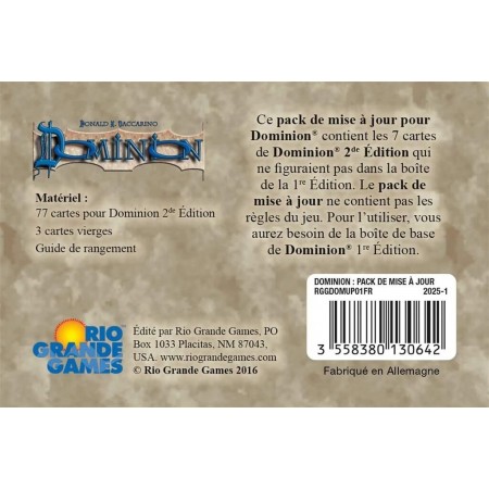 PACK DE MISE A JOUR DOMINION