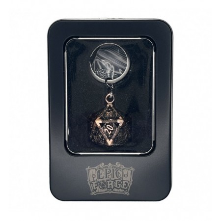 PORTE CLE D20 ROSE ANCIEN