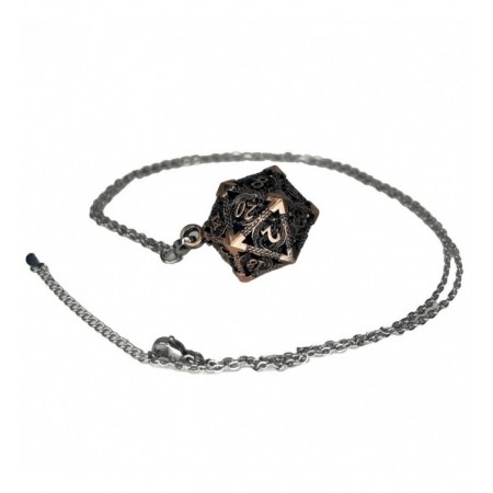 PORTE CLE D20 ROSE ANCIEN