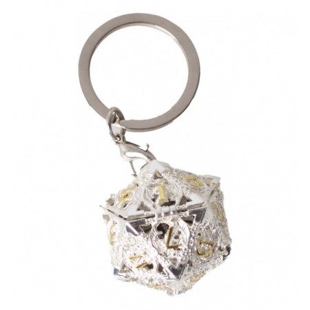 PORTE CLE D20 ARGENTE