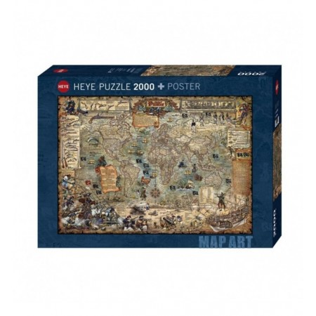 2000P MAP ART PIRATE WORLD...