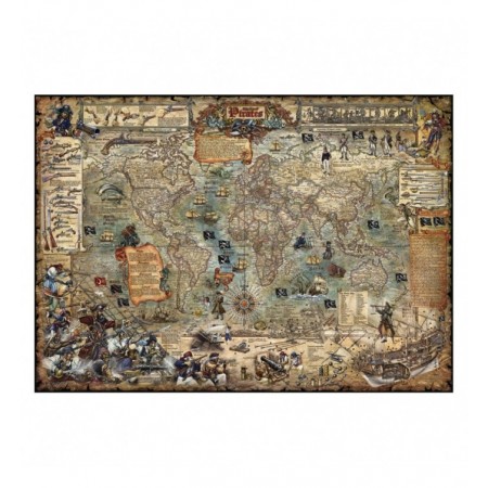 2000P MAP ART PIRATE WORLD...