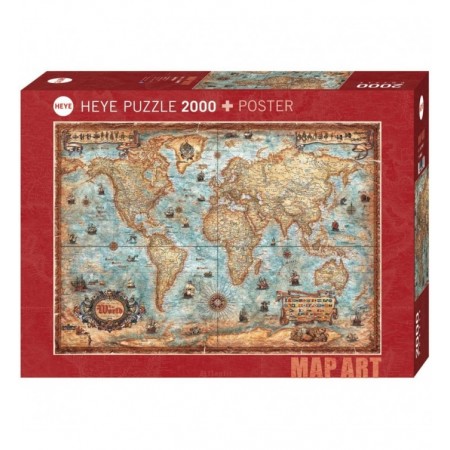 2000P MAP ART THE WORLD HEYE