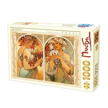 1000P A.MUCHA FRUITS/FLEURS