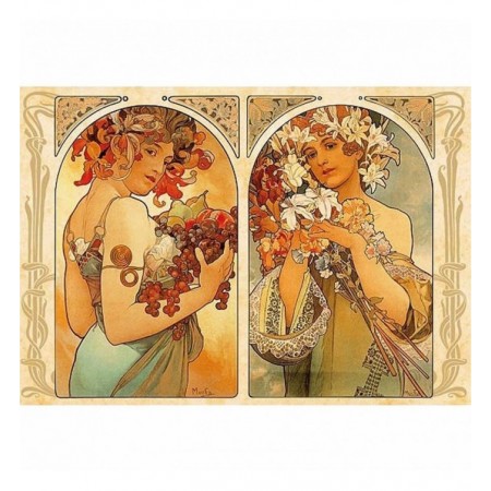 1000P A.MUCHA FRUITS/FLEURS