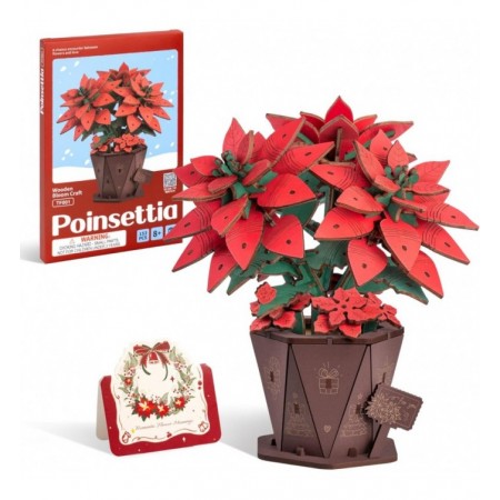 POINSETTIA WOOD FLOWER (POT)